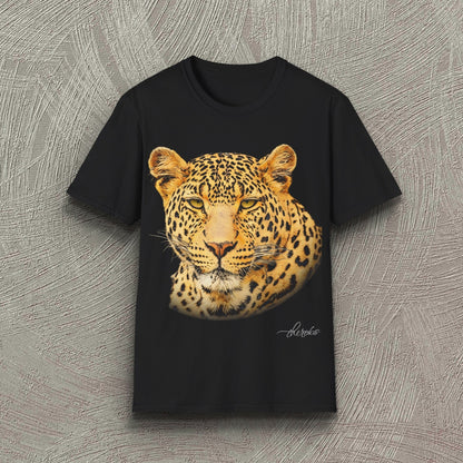 Leopard Unisex Cotton T-Shirt - HD Printing