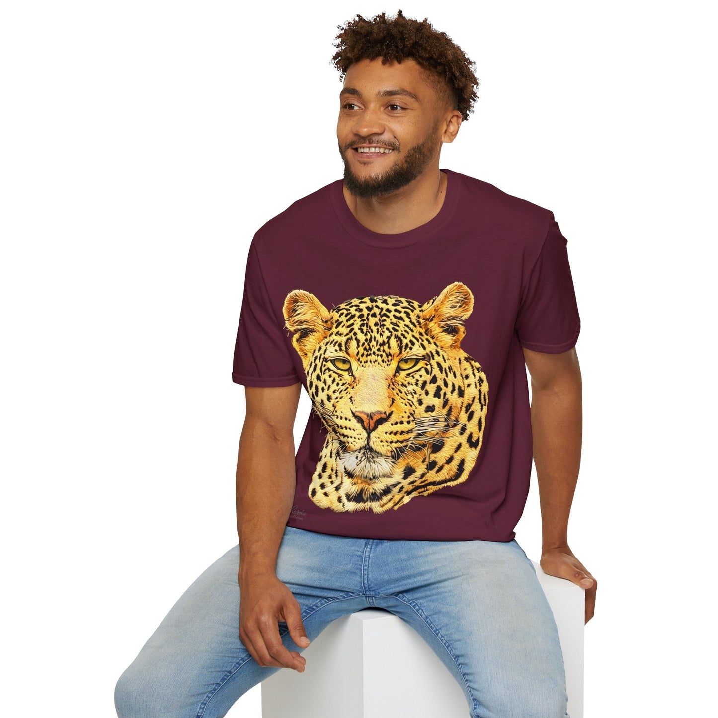 Leopard Unisex Cotton T-Shirt - HD Printing
