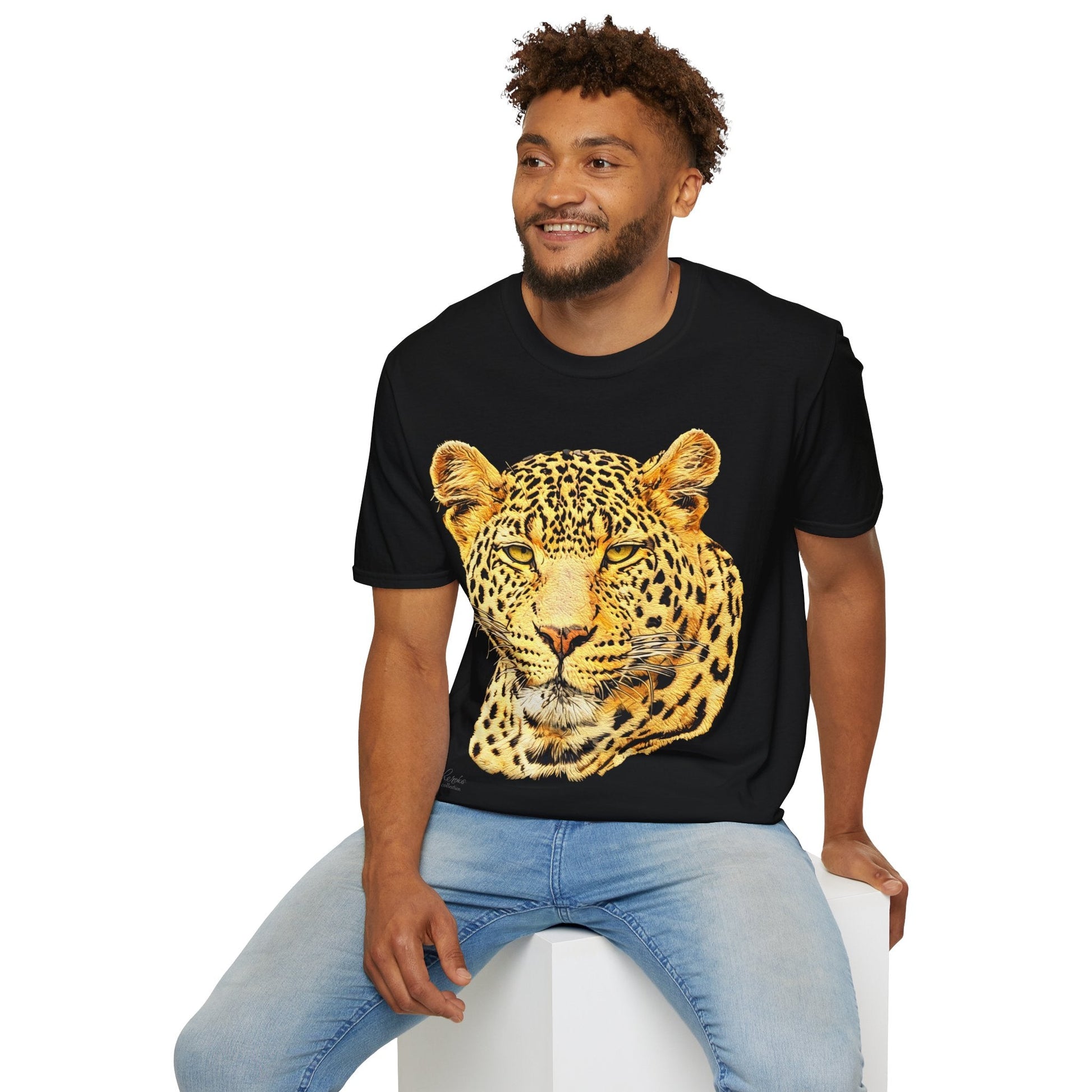 Leopard Unisex Cotton T-Shirt - HD Printing
