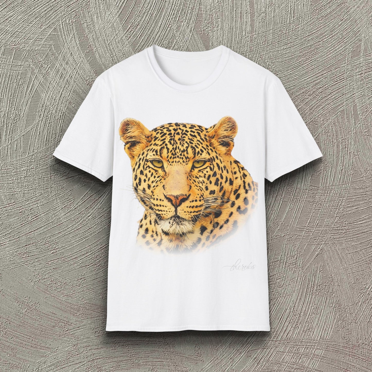 Leopard Unisex Cotton T-Shirt - HD Printing
