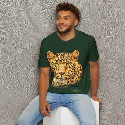 Leopard Unisex Cotton T-Shirt - HD Printing