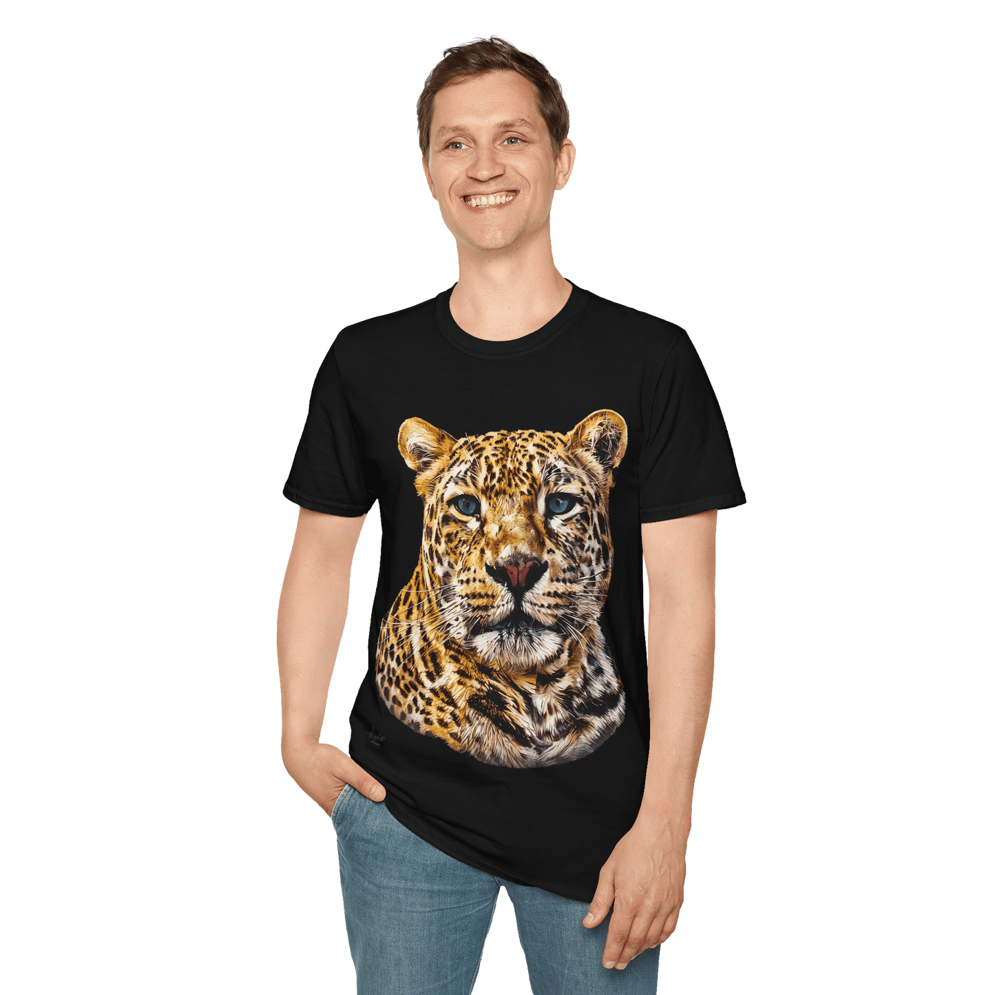 Leopard Unisex Cotton T-Shirt II - HD Printing
