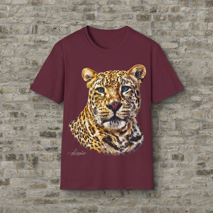 Leopard Unisex Cotton T-Shirt II - HD Printing