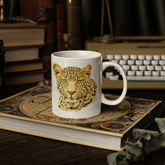 Leopard White Ceramic 11oz Mug - HD Printing