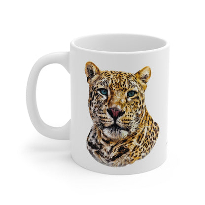 Leopard White Ceramic 11oz Mug II - HD Printing
