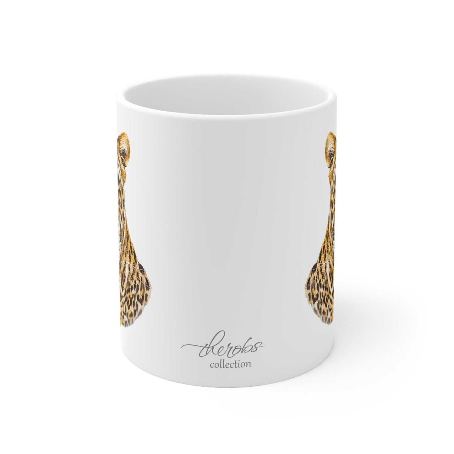 Leopard White Ceramic 11oz Mug II - HD Printing