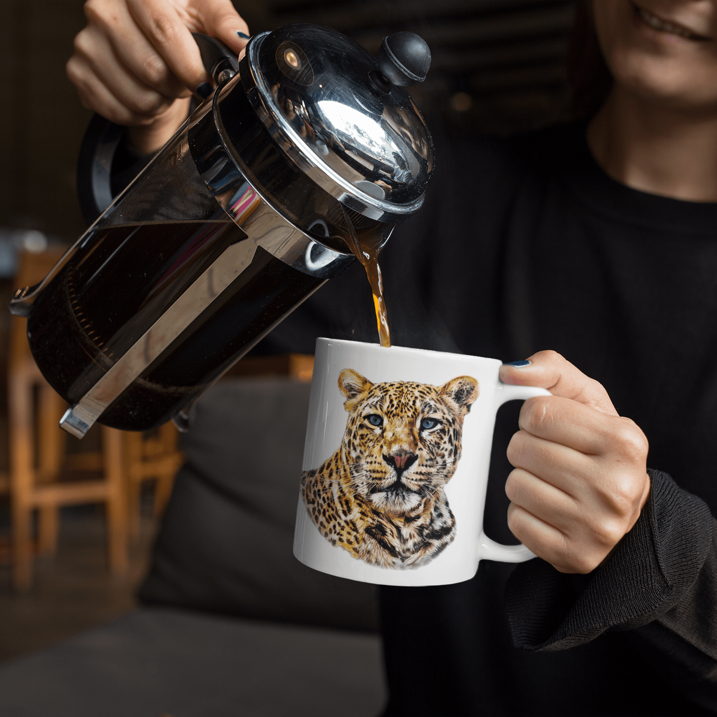 Leopard White Ceramic 11oz Mug II - HD Printing