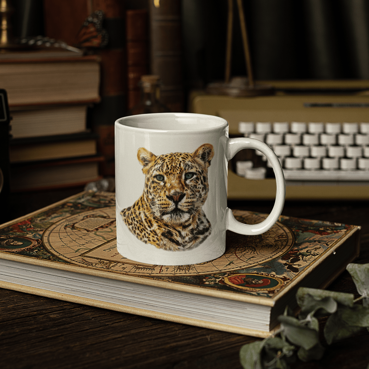 Leopard White Ceramic 11oz Mug II - HD Printing