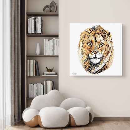 Lion Fine Art Giclée Matte Poster - HD Printing