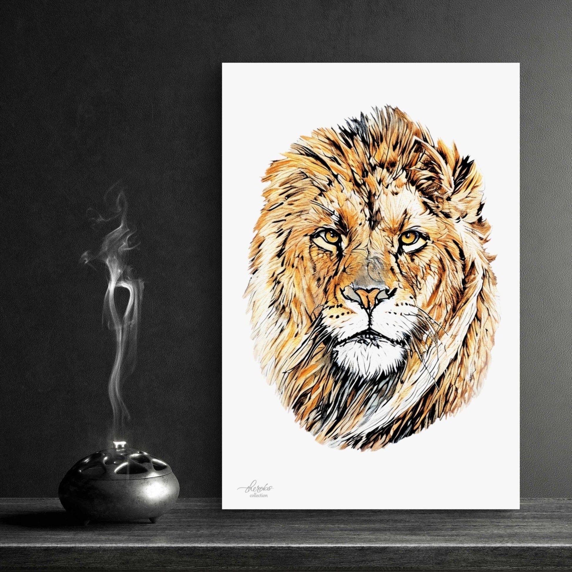 Lion Fine Art Giclée Matte Poster - HD Printing