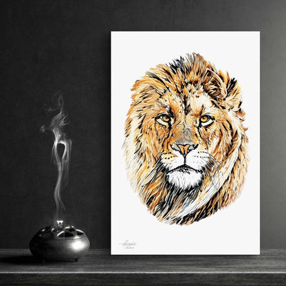 Lion Fine Art Giclée Matte Poster - HD Printing