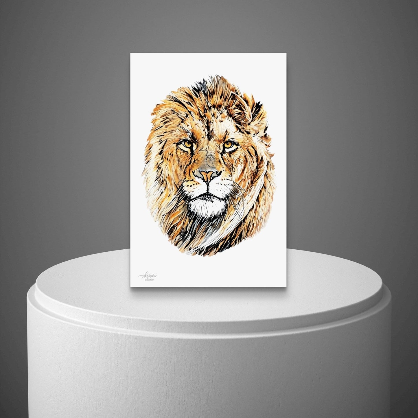 Lion Fine Art Giclée Matte Poster - HD Printing