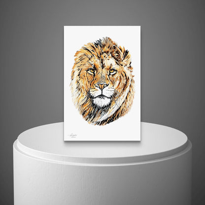 Lion Fine Art Giclée Matte Poster - HD Printing