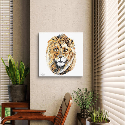 Lion Fine Art Giclée Matte Poster - HD Printing
