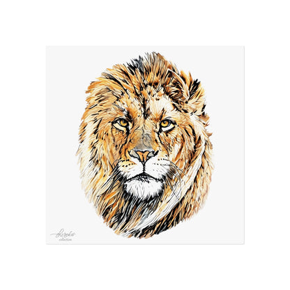 Lion Fine Art Giclée Matte Poster - HD Printing
