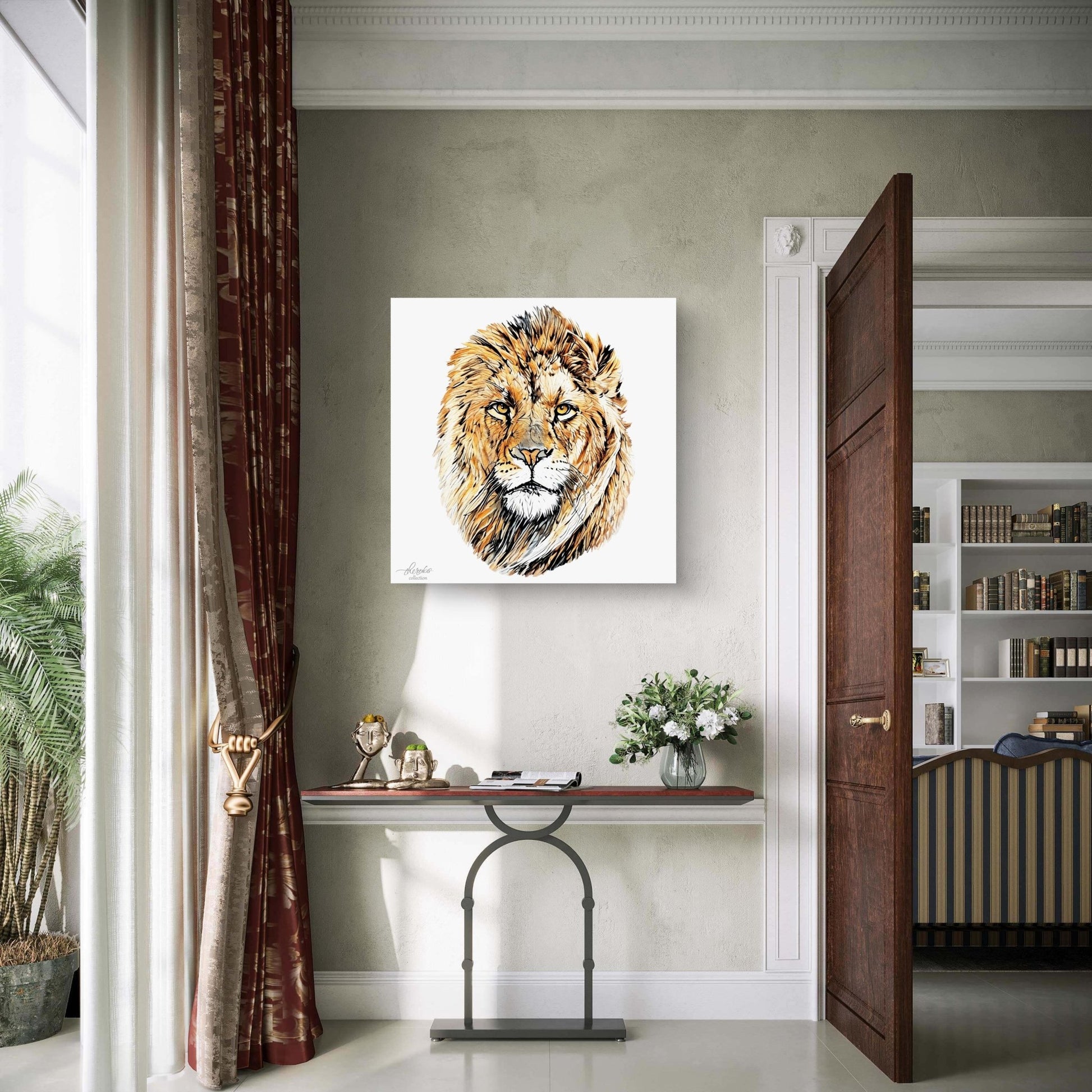 Lion Indoor & Outdoor HD Silk Poster - HD Printing