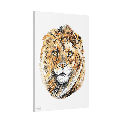 Lion Satin Stretched Canvas Print - HD Printing