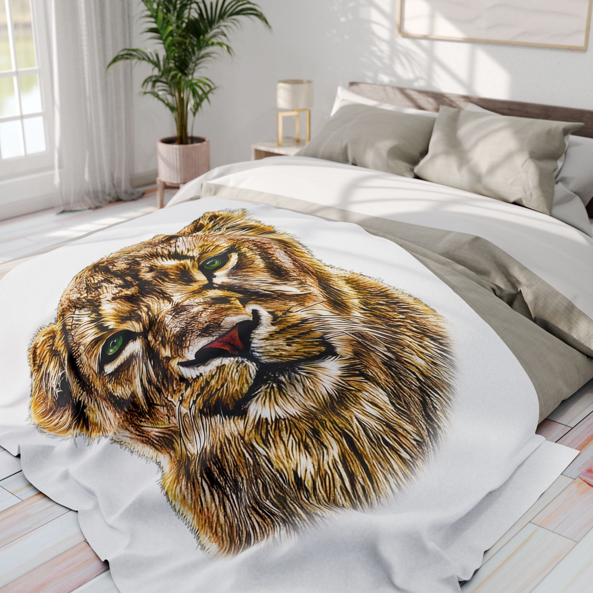 Lioness Cosy Arctic Fleece Blanket - HD Printing