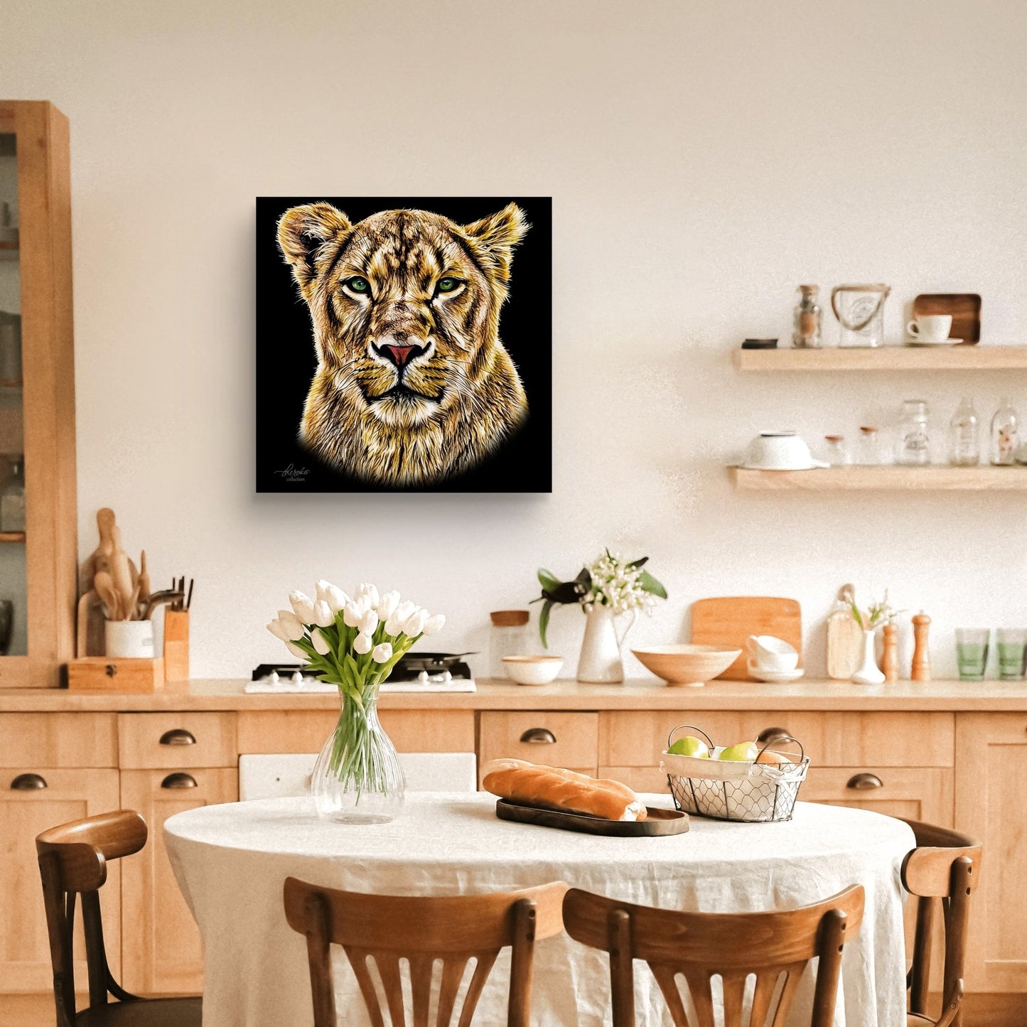 Lioness Fine Art Giclée Matte Black Poster - HD Printing