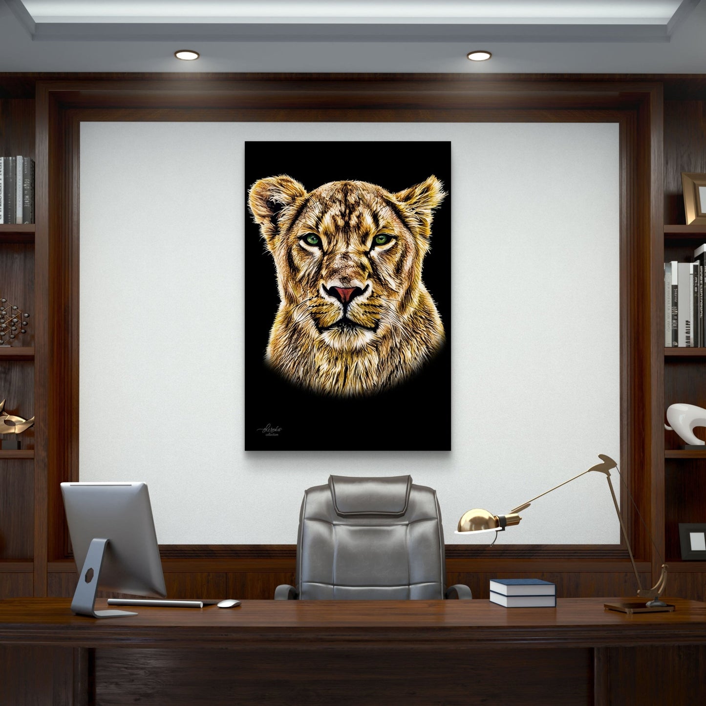 Lioness Fine Art Giclée Matte Black Poster - HD Printing