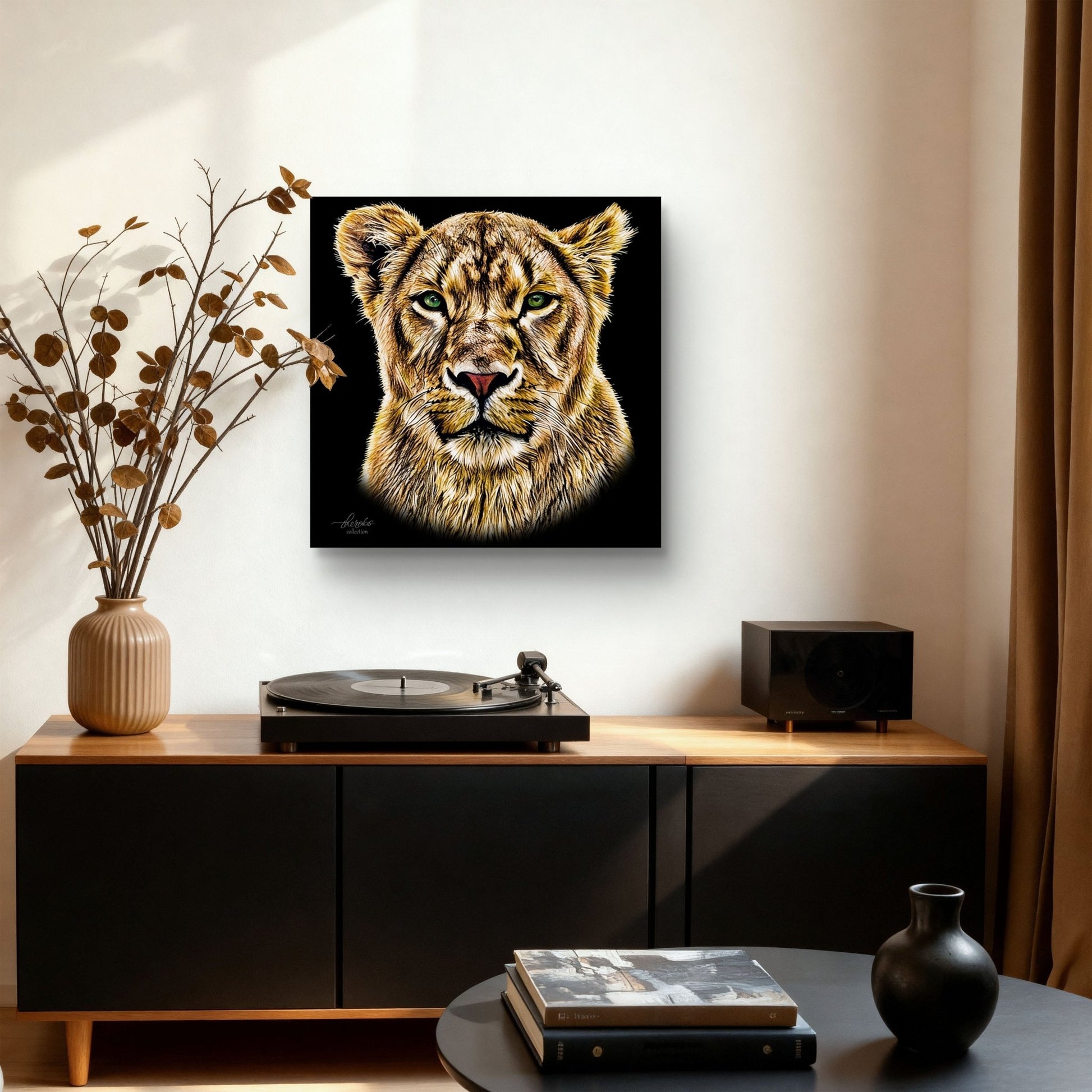 Lioness Fine Art Giclée Matte Black Poster - HD Printing