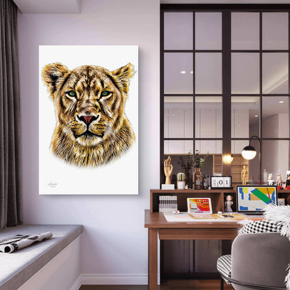 Lioness Fine Art Giclée Matte Poster - HD Printing