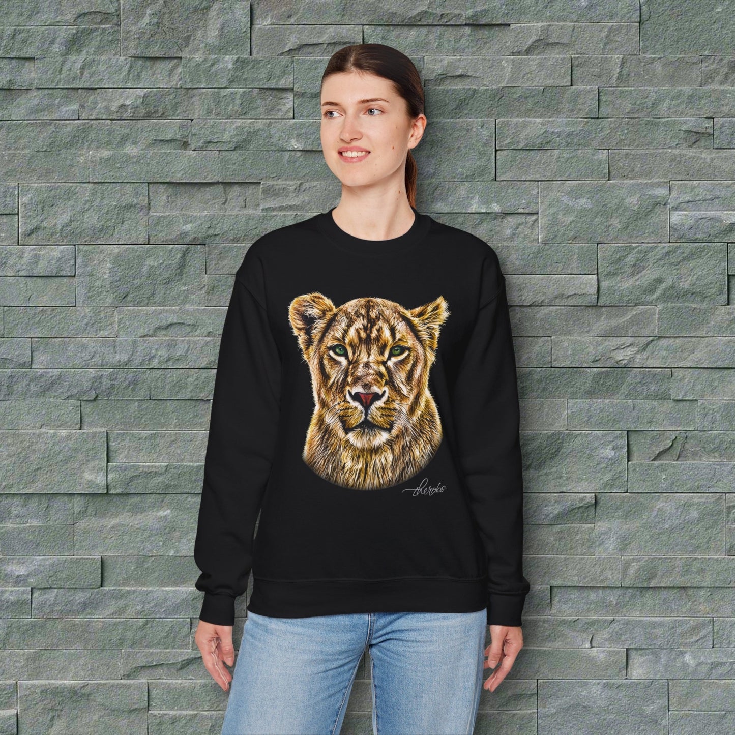 Lioness Heavy Unisex Sweatshirt - HD Printing