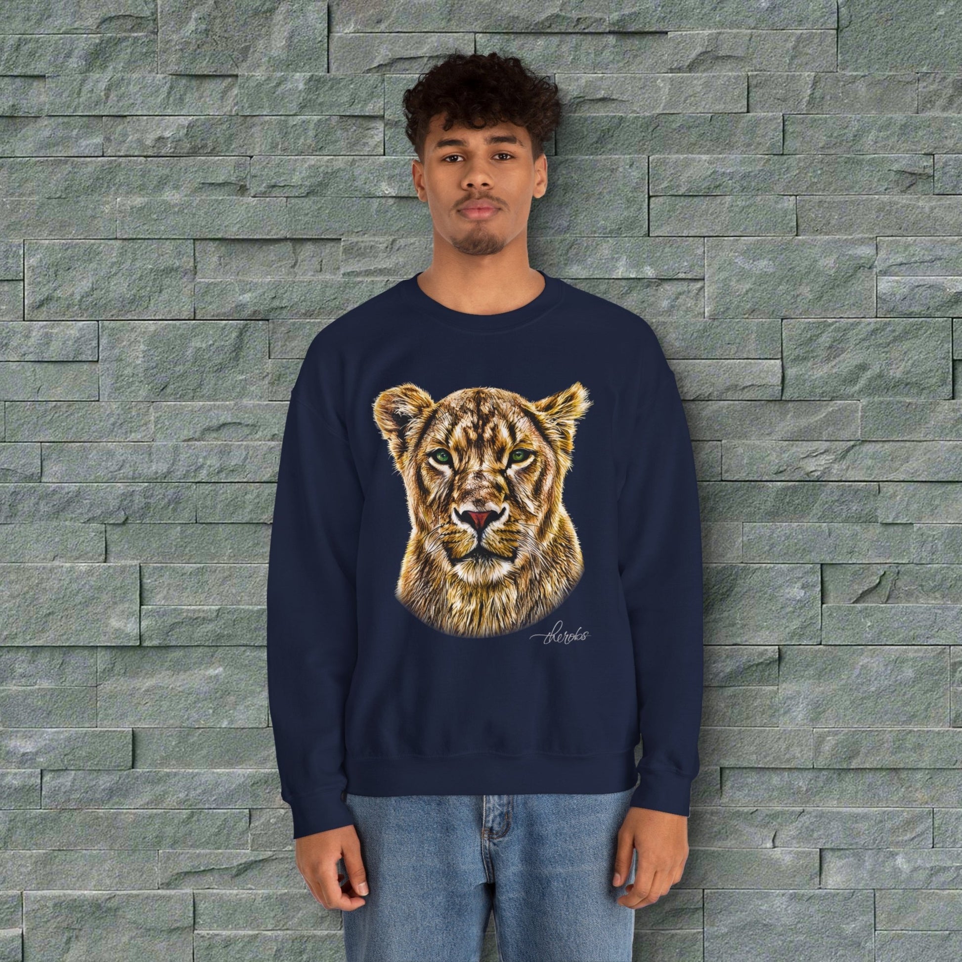Lioness Heavy Unisex Sweatshirt - HD Printing