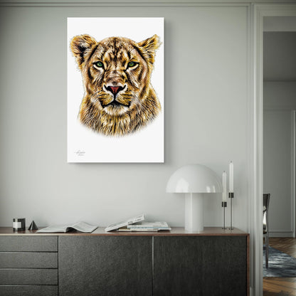 Lioness Indoor & Outdoor HD Silk Poster - HD Printing