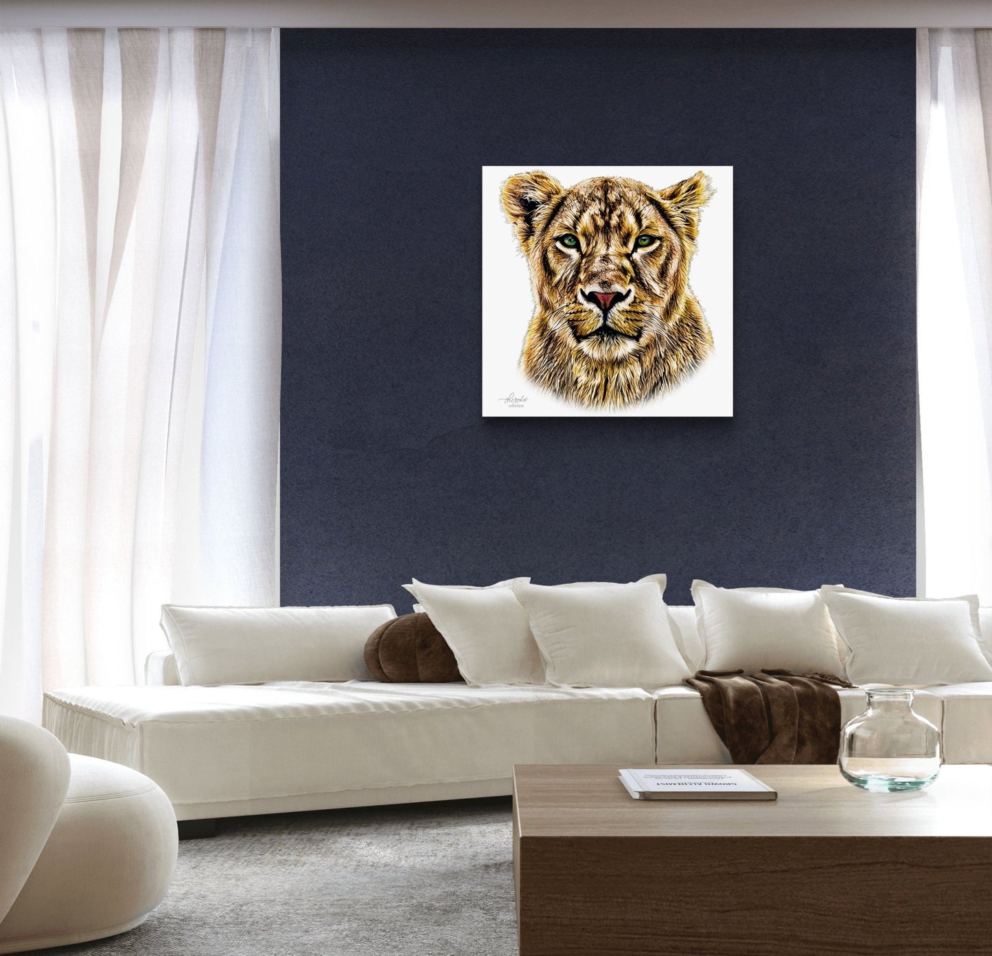 Lioness Indoor & Outdoor HD Silk Poster - HD Printing