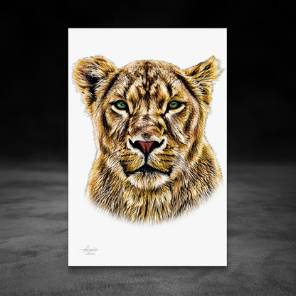Lioness Indoor & Outdoor HD Silk Poster - HD Printing