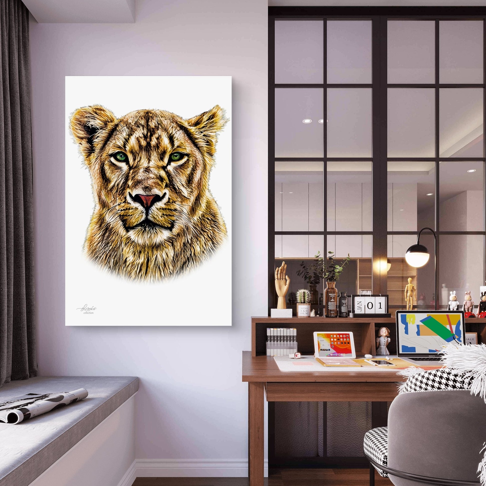 Lioness Indoor & Outdoor HD Silk Poster - HD Printing