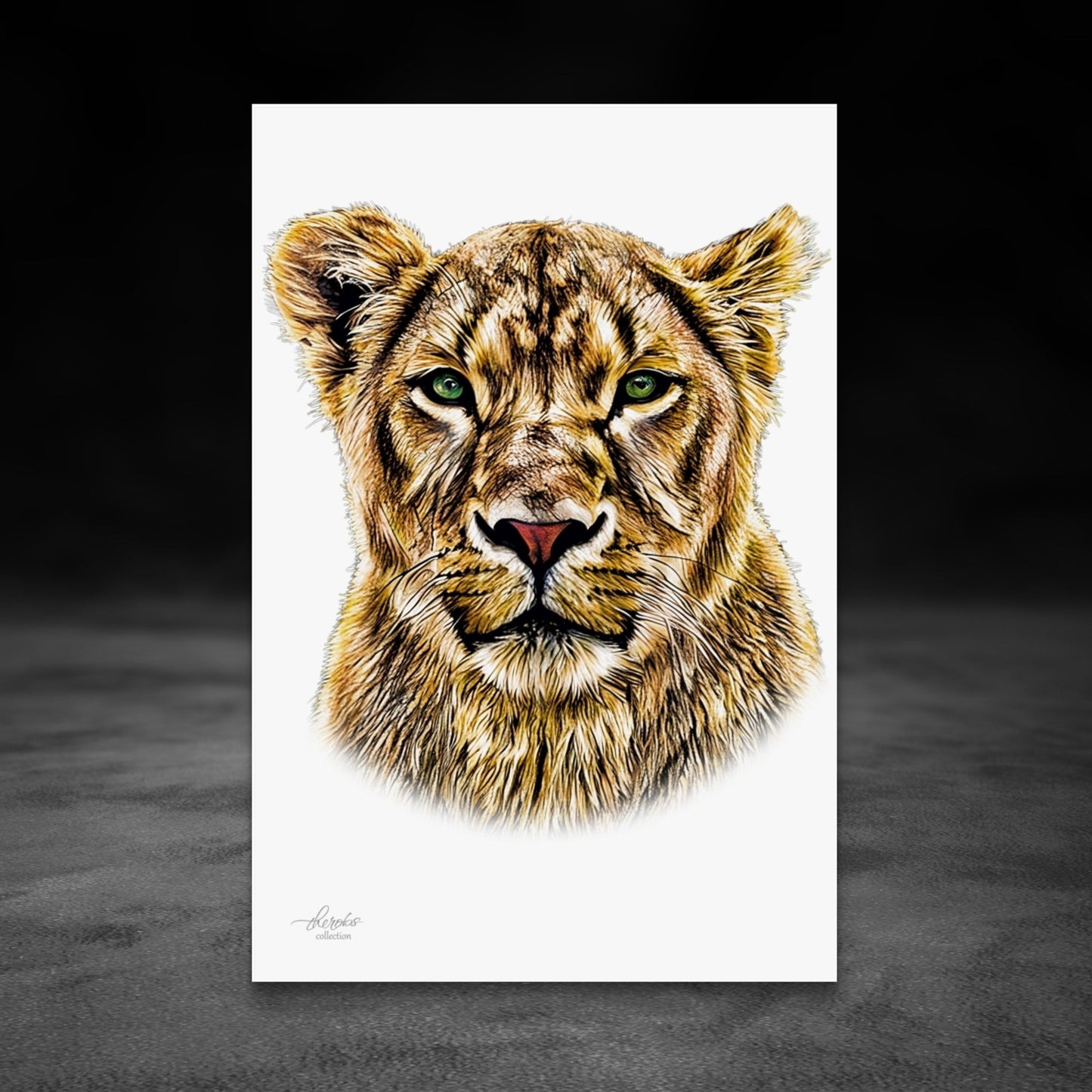 Lioness Satin Stretched Canvas Print - HD Printing