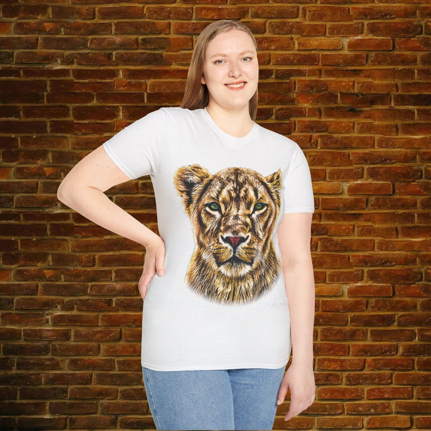 Lioness Unisex Cotton T-Shirt - HD Printing