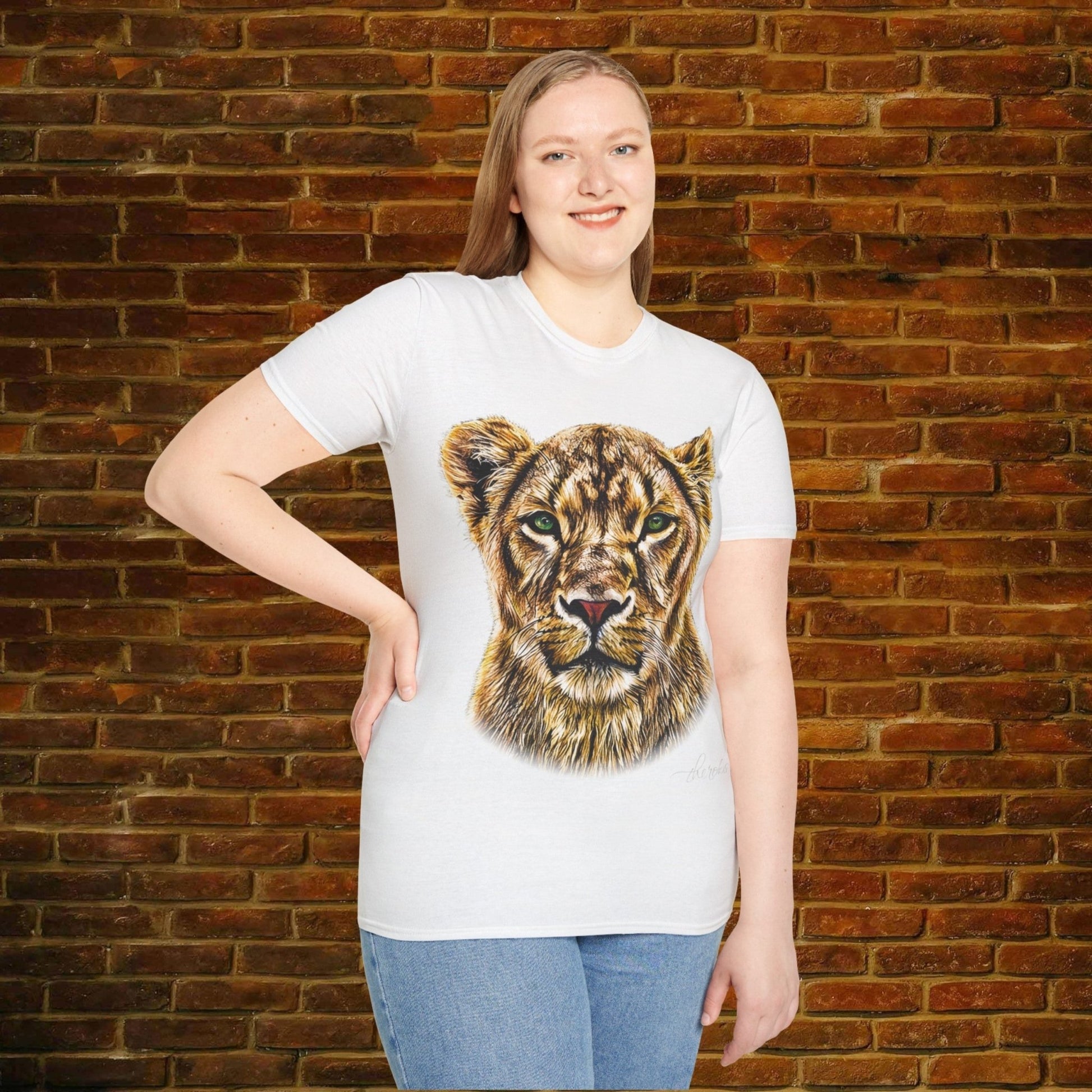 Lioness Unisex Cotton T-Shirt - HD Printing