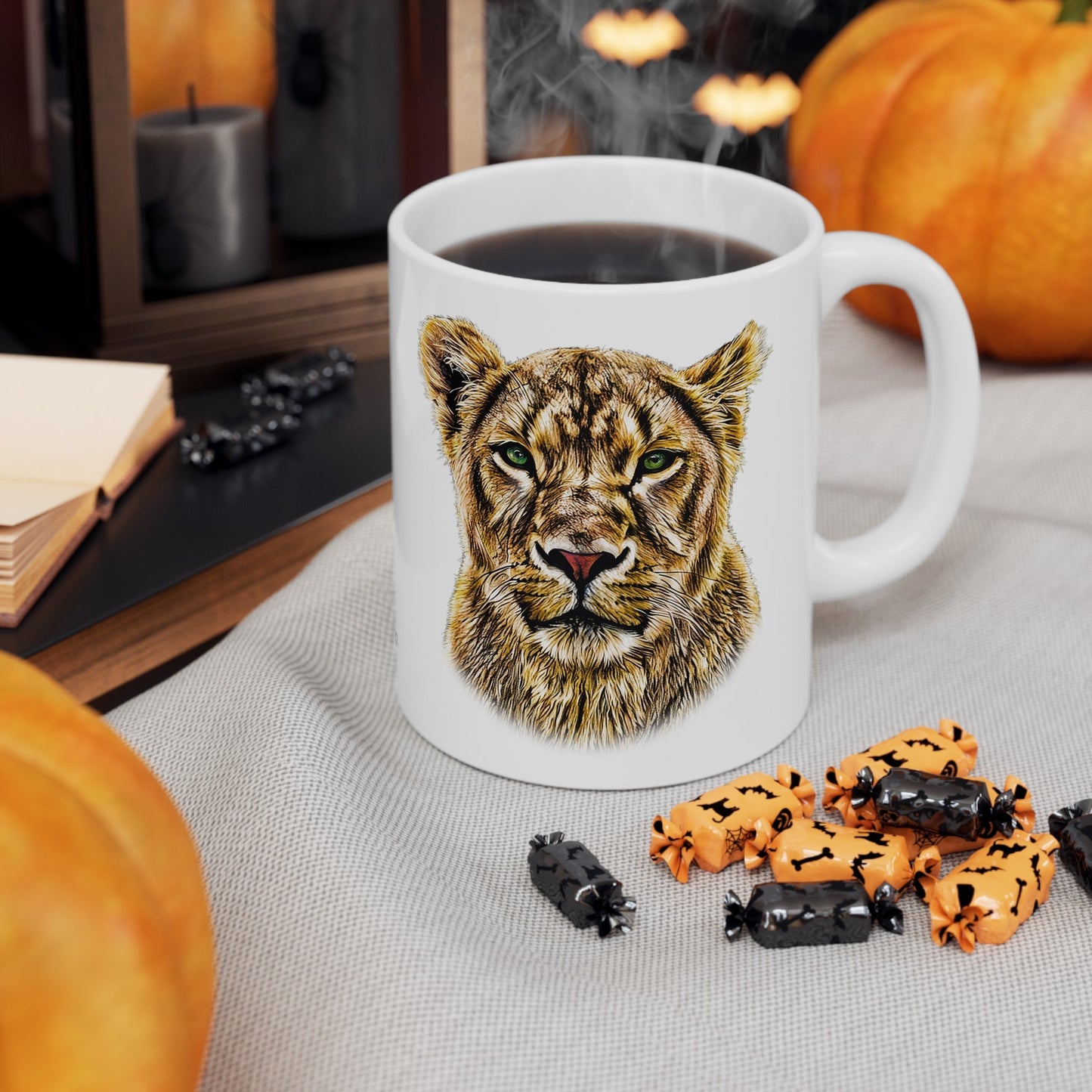 Lioness White Ceramic 11oz Mug - HD Printing