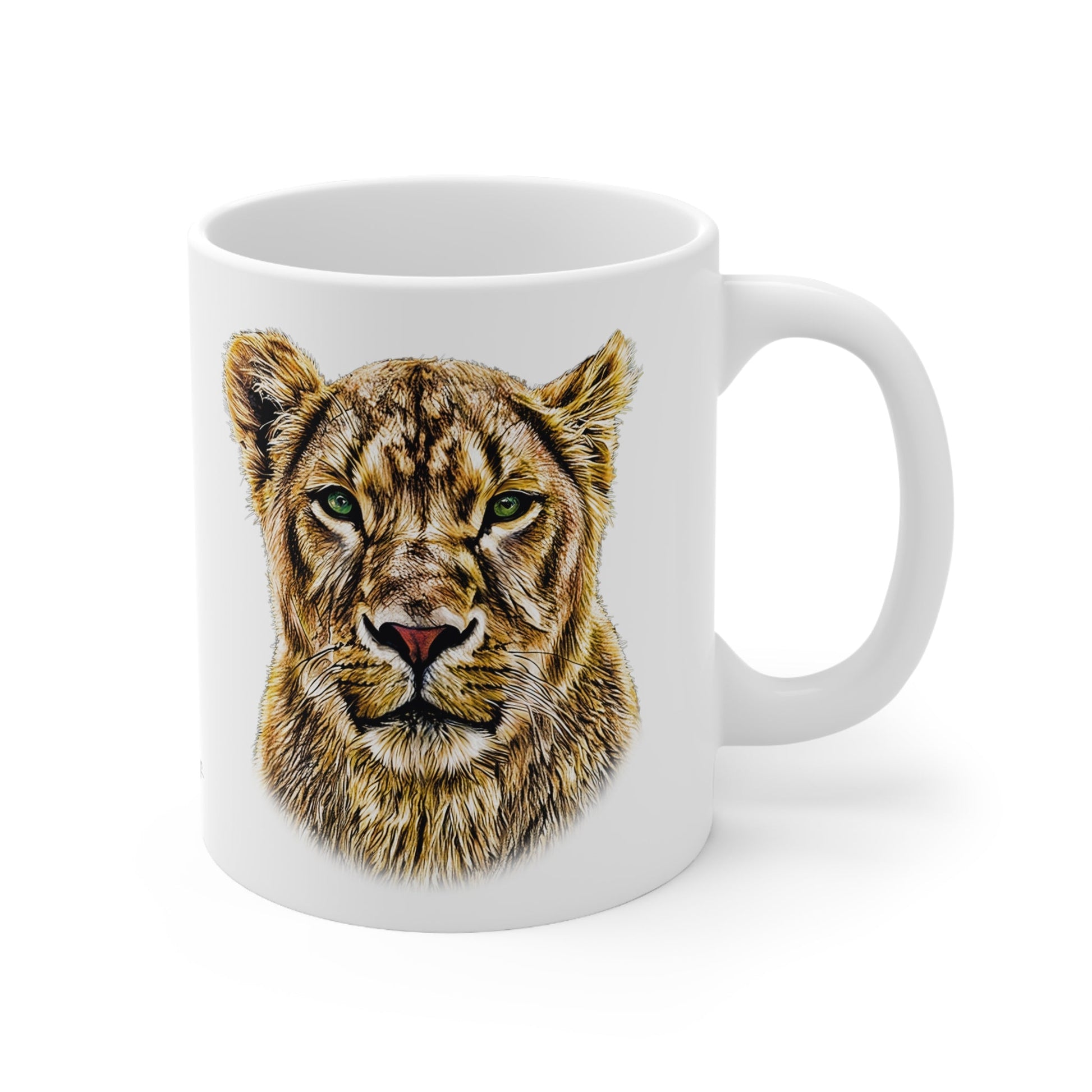 Lioness White Ceramic 11oz Mug - HD Printing