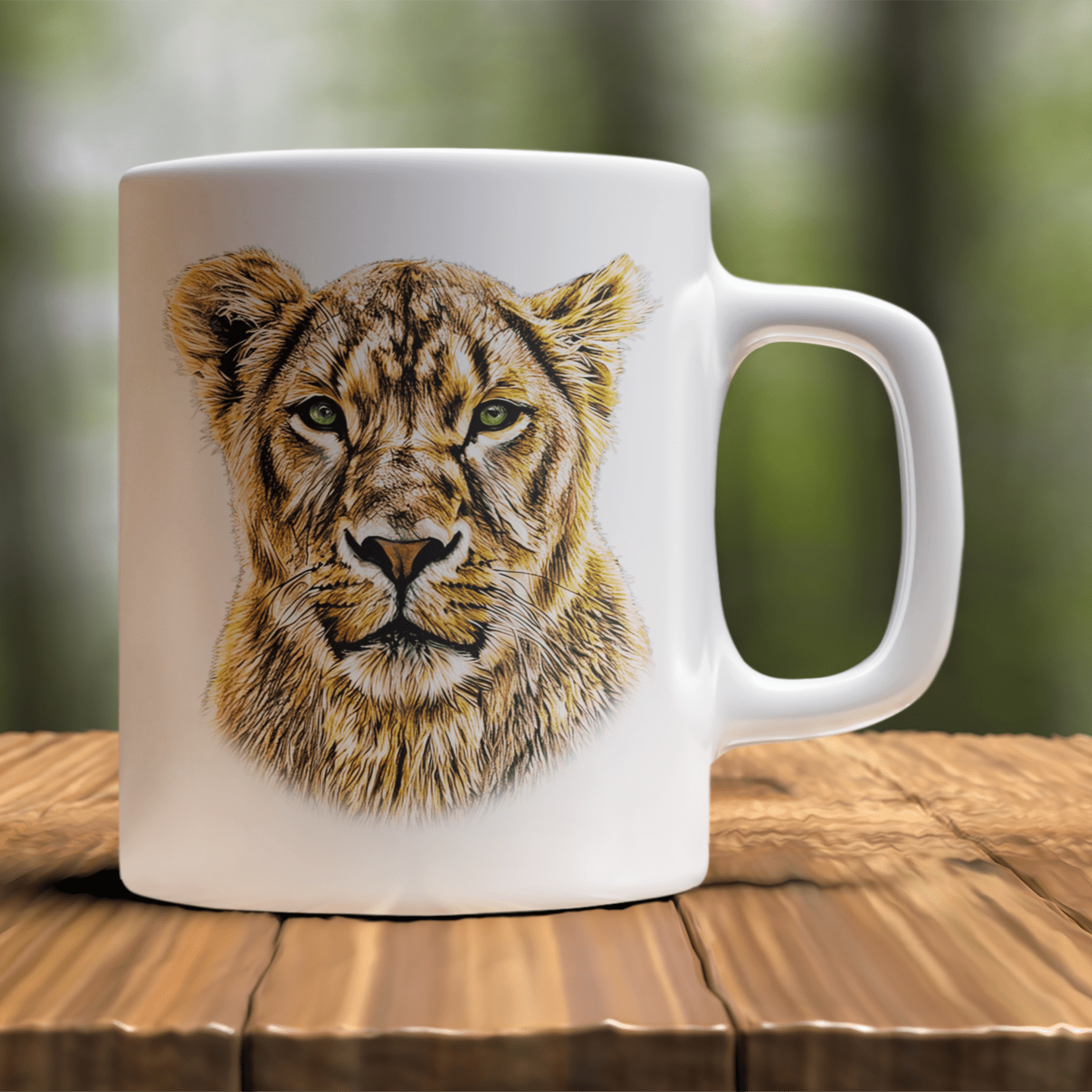 Lioness White Ceramic 11oz Mug - HD Printing