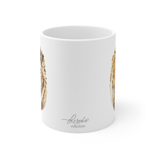 Male Lion White Ceramic 11oz Mug - HD Printing
