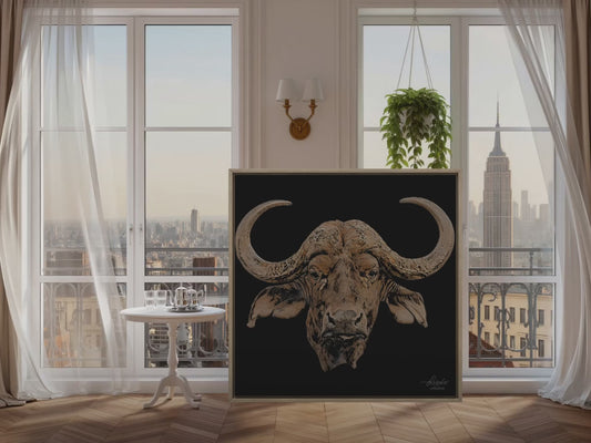 Buffalo Fine Art Giclée Matte Black Poster