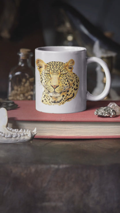 Leopard White Ceramic 11oz Mug