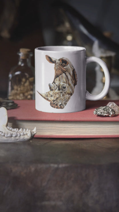 Rhino White Ceramic 11oz Mug
