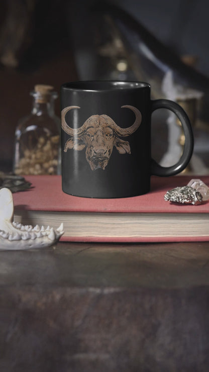 Buffalo 15oz Large Black Ceramic Mug