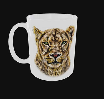 Colour Lioness White Ceramic 11oz Mug