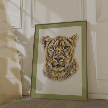 Lioness Indoor & Outdoor HD Silk Poster