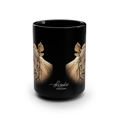 Rhino 15oz Black Ceramic Coffee Mug - HD Printing