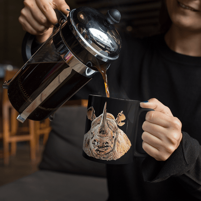 Rhino 15oz Large Black Ceramic Mug II - HD Printing