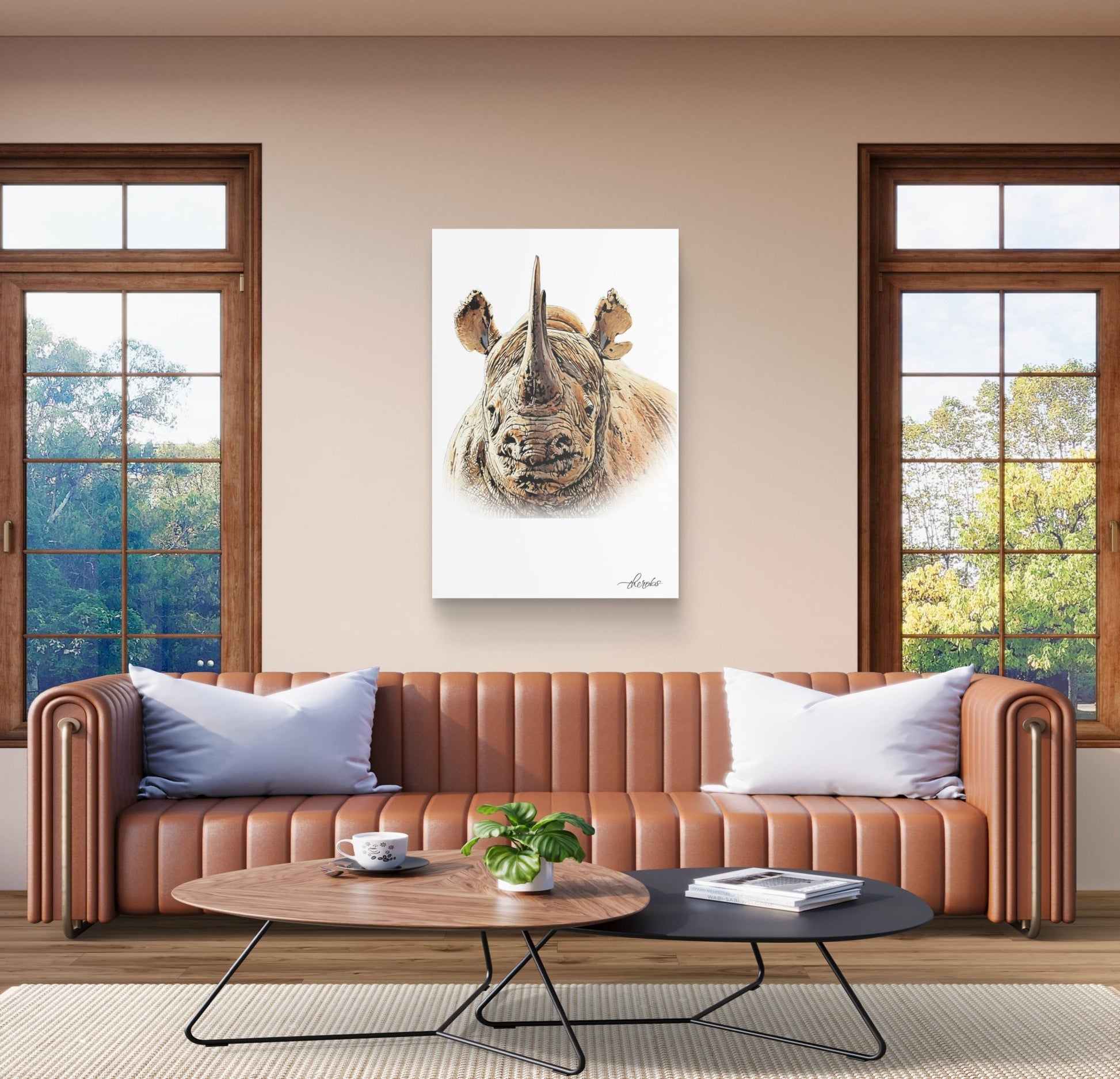 Rhino Canvas Print 2 - HD Printing