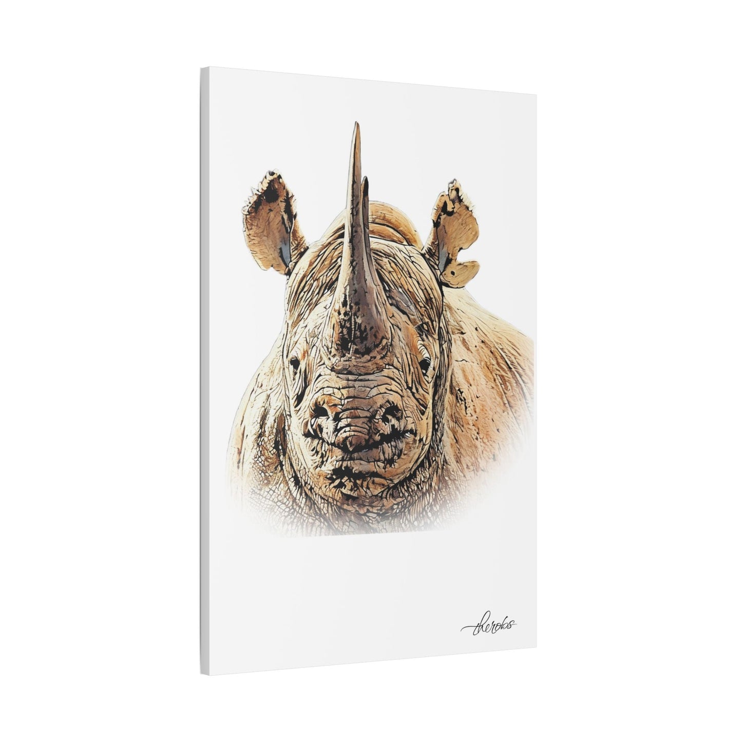 Rhino Canvas Print 2 - HD Printing