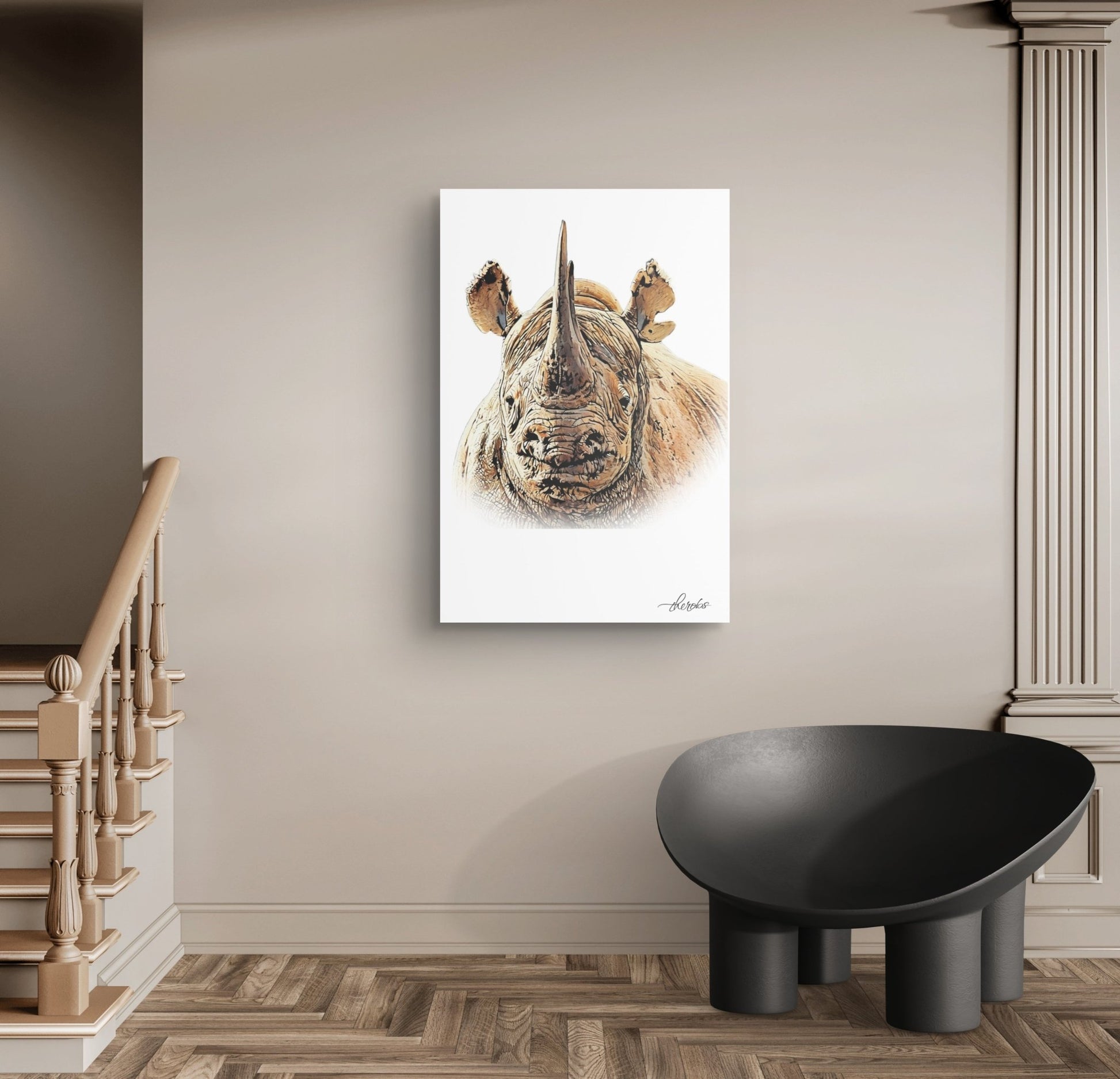 Rhino Canvas Print 2 - HD Printing